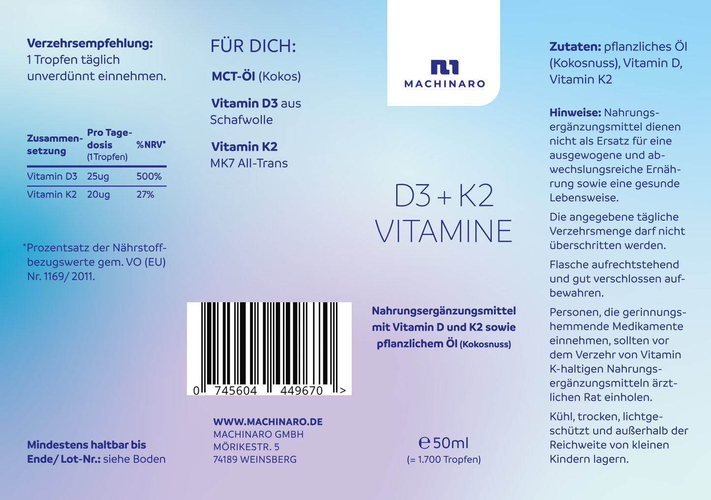 Vitamin D3+K2 Tropfen