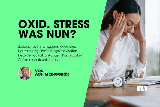 Darstellung einer Person, die sich mit den Auswirkungen von oxidativem Stress auseinandersetzt und nach Antworten sucht.