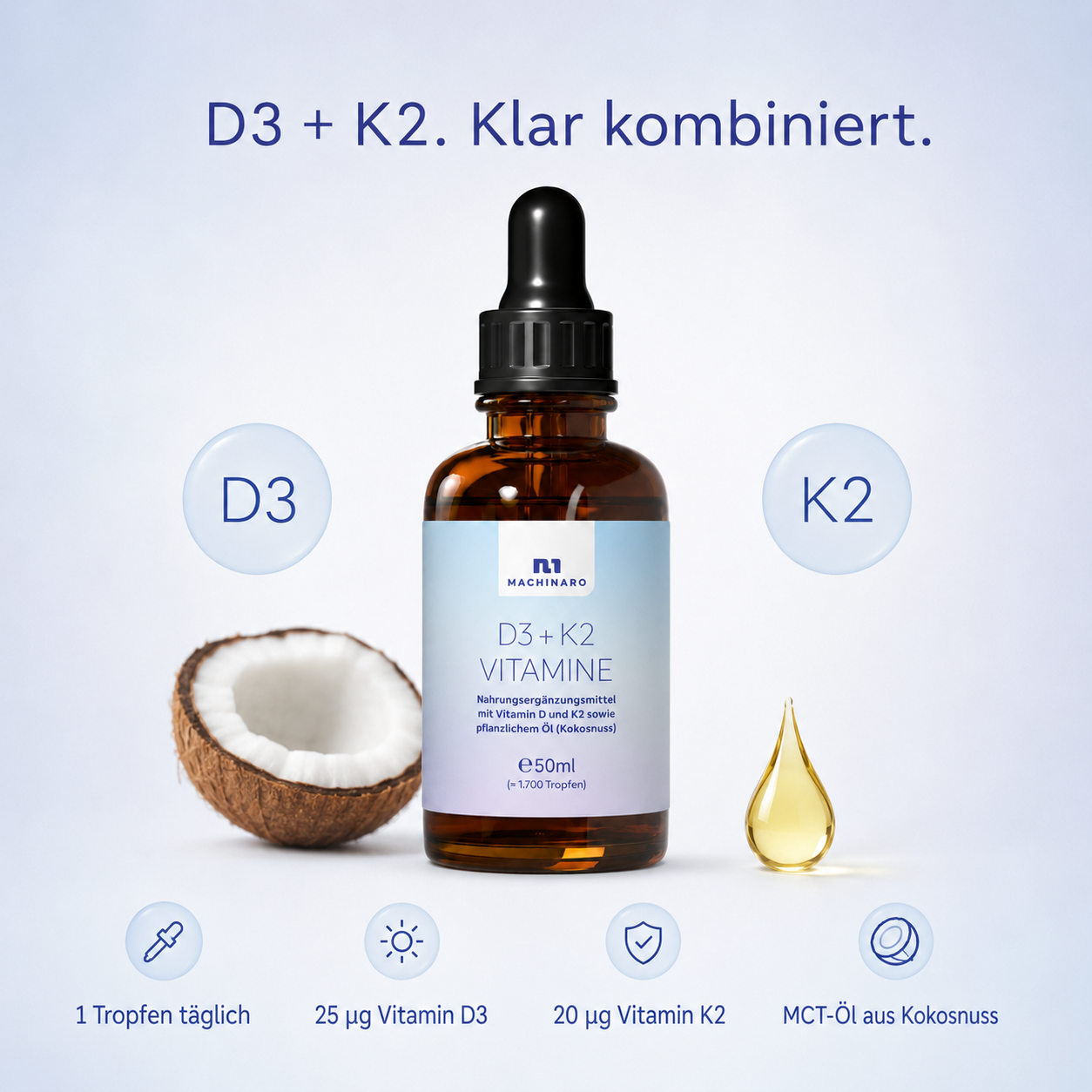 Vitamin D3+K2 drops