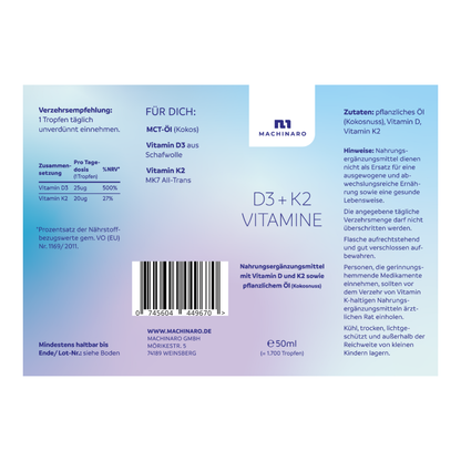 Vitamin D3+K2 drops