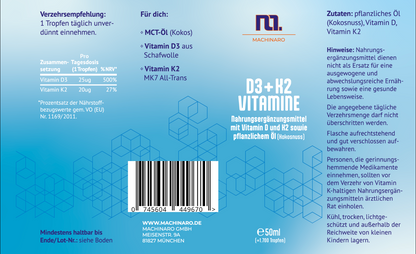 Vitamin D3+K2 drops